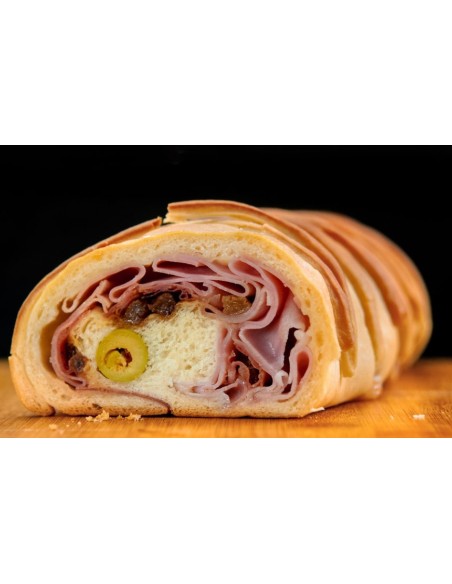PANE DI PROSCIUTTO ( Pan de Jamon) precotto surgelato 30cm. x 900 Gr. di sapore venezuelano