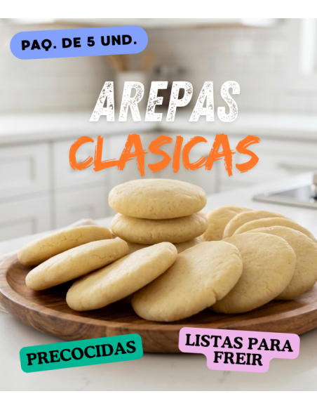 AREPA precotta surgelata pronta per friggere in confezioni da 5 unità
