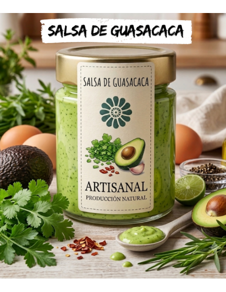 Salsa per condimento di aglio, tartara e di avocado (guasacaca) 220 gs.