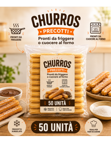 CHURROS precotte surgelate in confezioni 50...