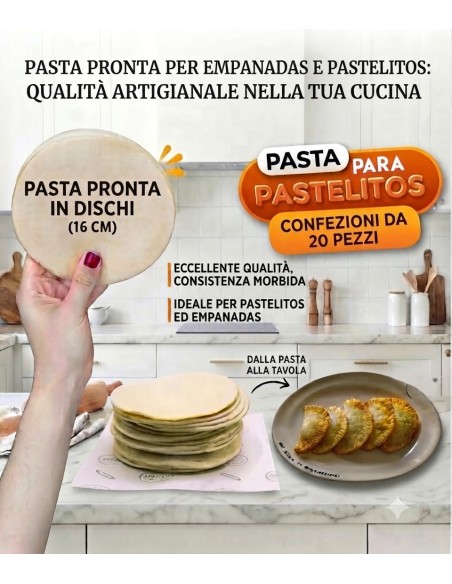 Dischi (TAPAS) per PASTELITOS surgelati, da friggere (confezioni da 20 pezzi)